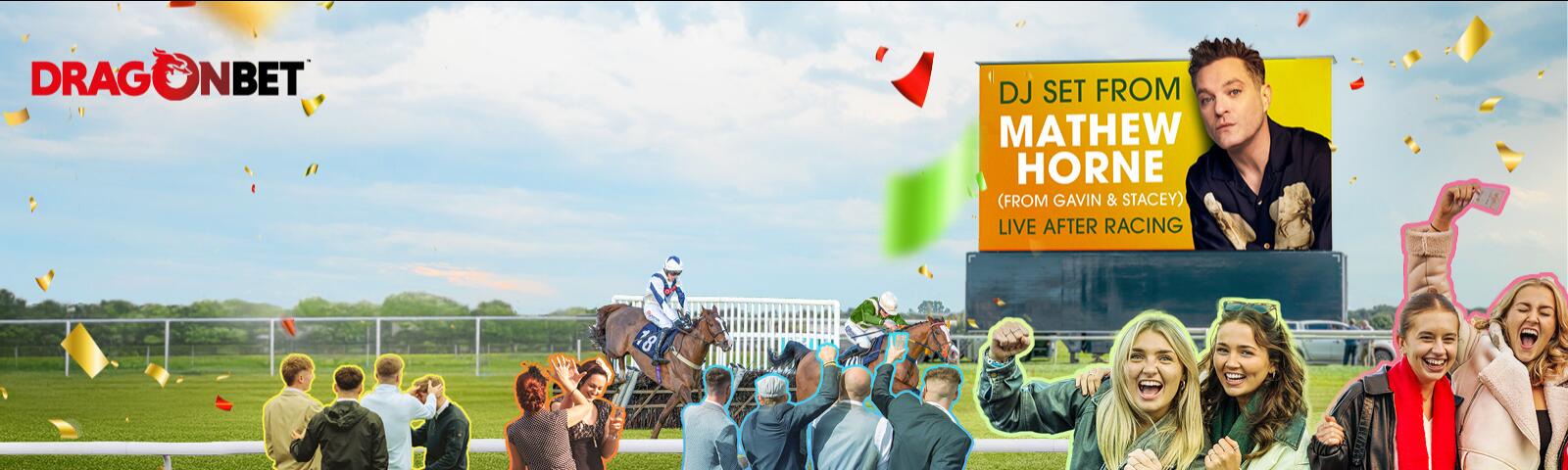 Mat Horne at Chepstow for Grand National Party Raceday