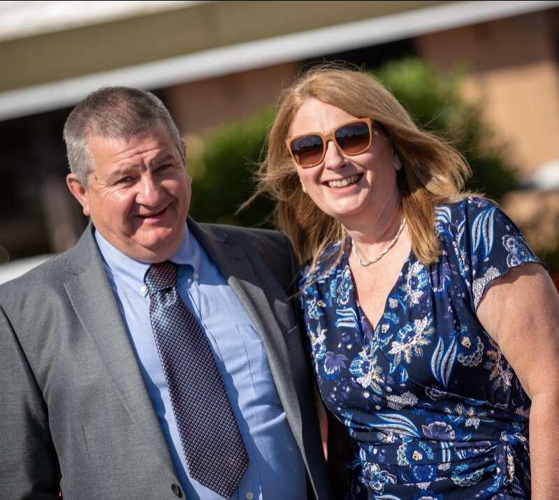 Customers enjoying a day at the races