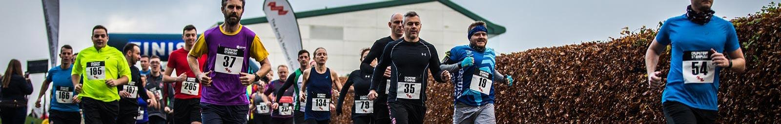Competitors trying their hand at the Stampede at Chepstow Racecourse.